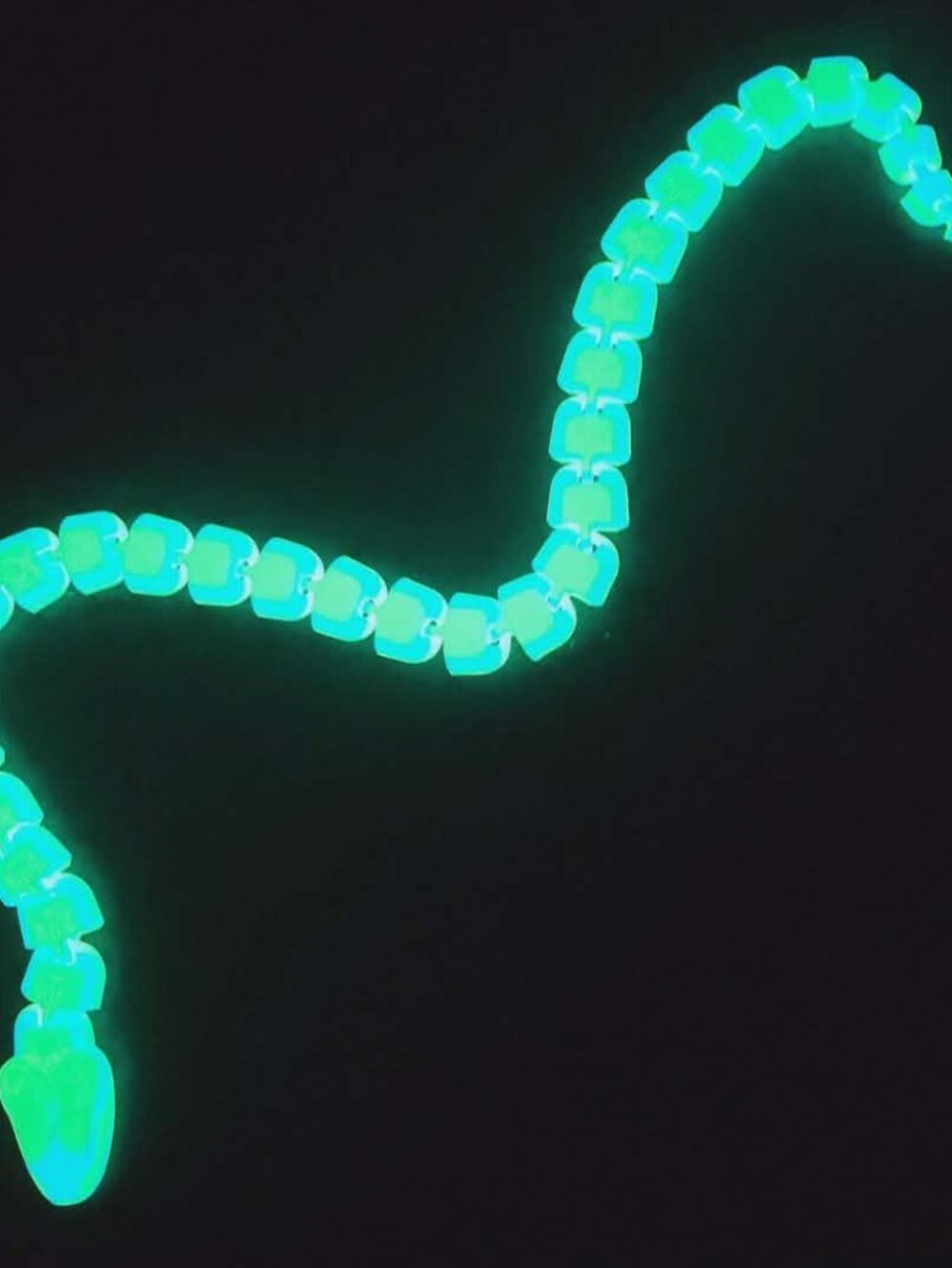 Flexi Articulated Snake - 3 Feet Long! Extra Large - Glow Stripes